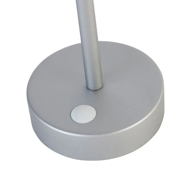 Tischleuchte grau inkl. LED wiederaufladbar mit Touchdimmer - Renata