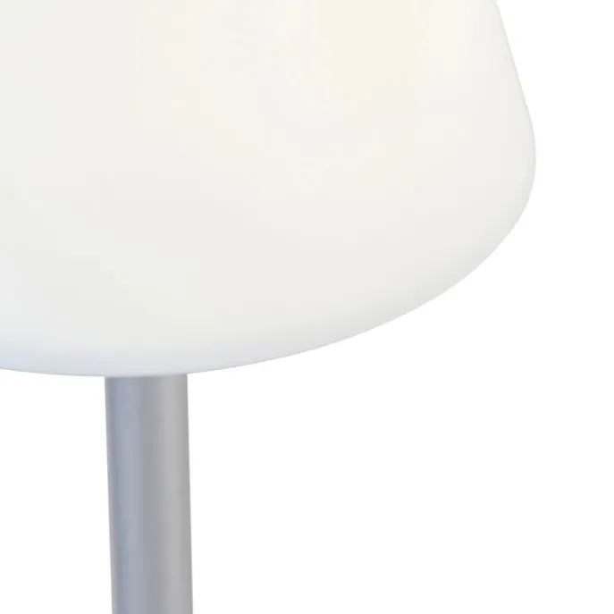 Tischleuchte grau inkl. LED wiederaufladbar mit Touchdimmer - Renata