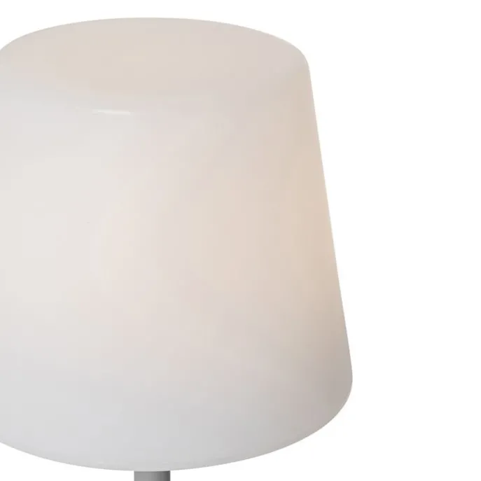 Tischleuchte grau wiederaufladbar inkl. LED und Dimmer IP54 - Jude