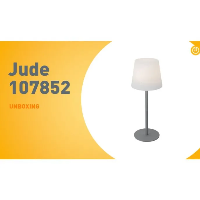 Tischleuchte grau wiederaufladbar inkl. LED und Dimmer IP54 - Jude