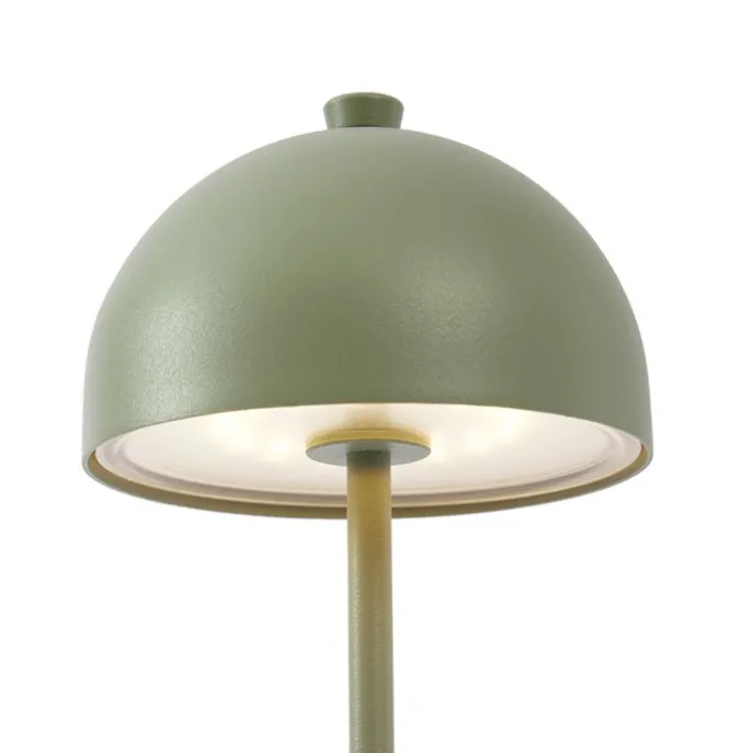 Tischleuchte Grün inkl. LED IP54 Wiederaufladbar mit Ladestation - Squirrel