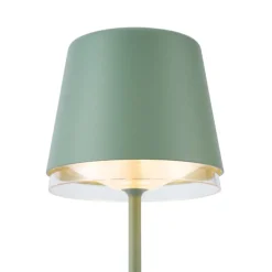 Tischleuchte Grün inkl. LED IP65 Wiederaufladbar mit Ladestation - Bass