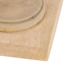 Tischleuchte im Landhausstil Holz natur ohne Lampenschirm - Catnip