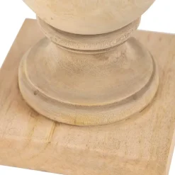 Tischleuchte im Landhausstil Holz natur ohne Lampenschirm - Catnip