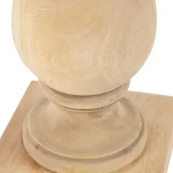 Tischleuchte im Landhausstil Holz natur ohne Lampenschirm - Catnip