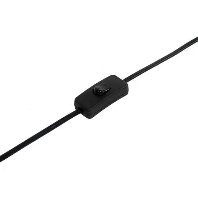 Tischleuchte Landhausstil Rattan mit Schwarz - Kata