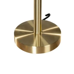 Tischleuchte Messing mit ovalem Samtschirm Grün 35cm - Simplo