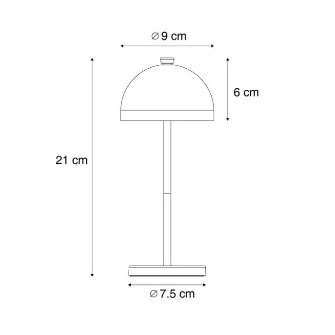 Tischleuchte Orange inkl. LED IP54 Wiederaufladbar mit Ladestation - Squirrel