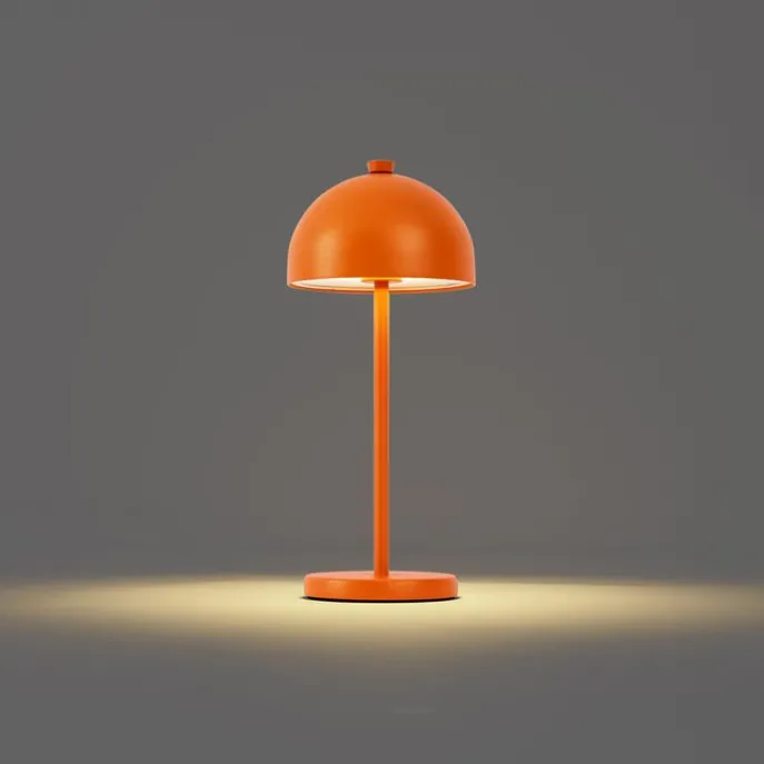 Tischleuchte Orange inkl. LED IP54 Wiederaufladbar mit Ladestation - Squirrel