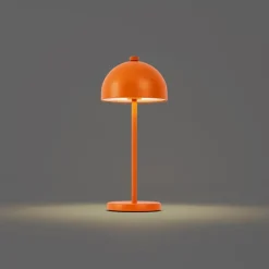 Tischleuchte Orange inkl. LED IP54 Wiederaufladbar mit Ladestation - Squirrel