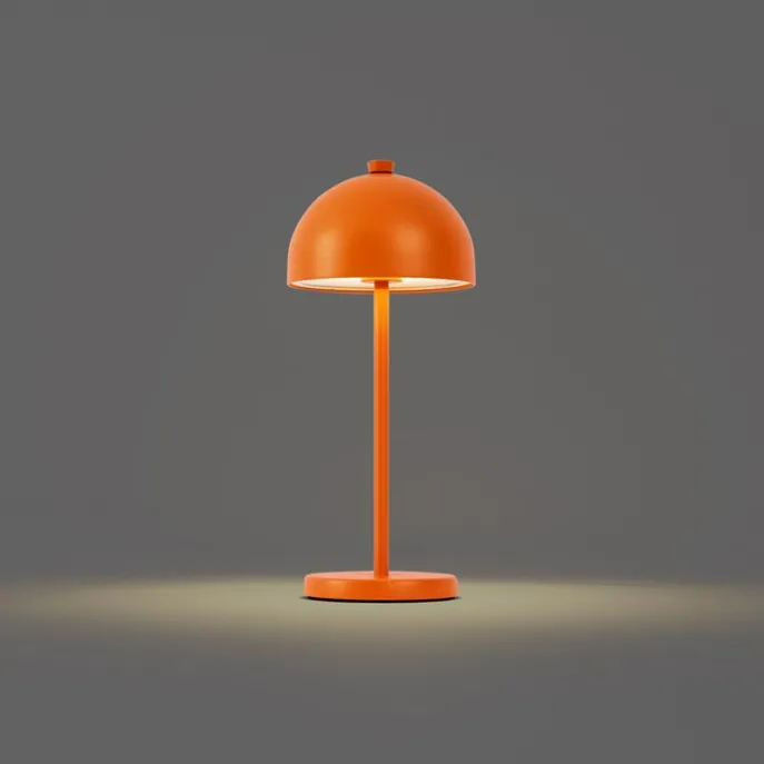 Tischleuchte Orange inkl. LED IP54 Wiederaufladbar mit Ladestation - Squirrel