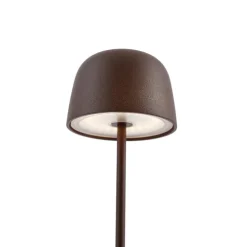 Tischleuchte Rostbraun inkl. LED Wiederaufladbar mit Ladestation IP65 - Raika