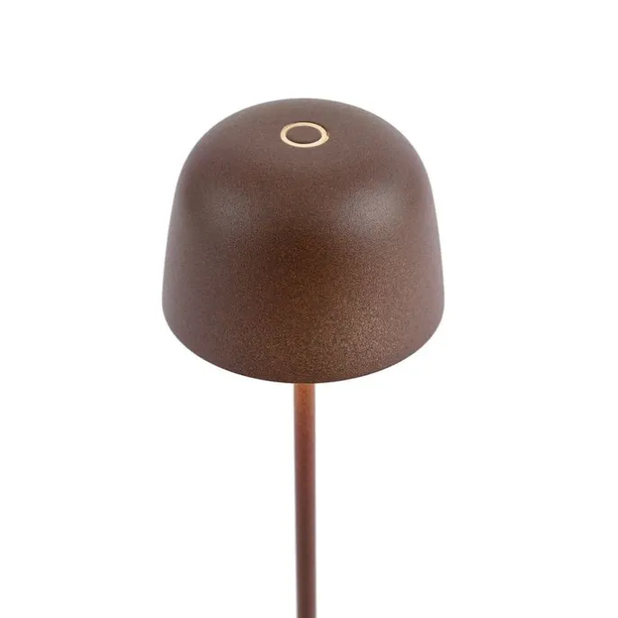 Tischleuchte Rostbraun inkl. LED Wiederaufladbar mit Ladestation IP65 - Raika
