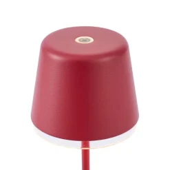 Tischleuchte Rot inkl. LED IP65 Wiederaufladbar mit Ladestation - Treble