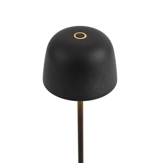 Tischleuchte schwarz inkl. LED, wiederaufladbar mit Ladestation IP65 - Raika