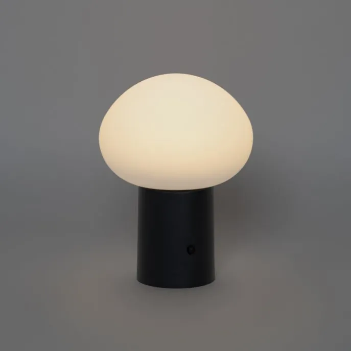 Tischleuchte schwarz inkl. LED 3-stufig dimmbar wiederaufladbar - Louise