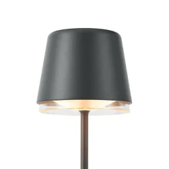 Tischleuchte schwarz inkl. LED IP65 Wiederaufladbar mit Ladestation - Treble