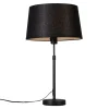 Tischleuchte schwarz mit Schirm schwarz 35 cm verstellbar - Parte
