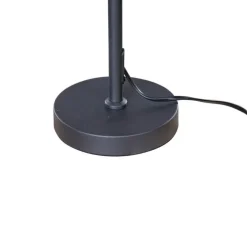 Tischleuchte Schwarz mit Samt-Schirm Krokodil-Design 35cm - Parte