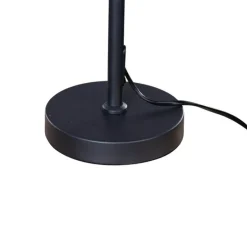 Tischleuchte Schwarz mit Samtschirm Bronze 35cm - Parte