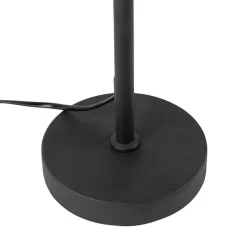 Tischleuchte schwarz verstellbar mit Schirm hellgrau 35 cm - Parte