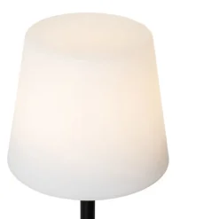 Tischleuchte Schwarz Wiederaufladbar Incl. LED und Dimmer IP54 - Jude