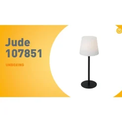 Tischleuchte Schwarz Wiederaufladbar Incl. LED und Dimmer IP54 - Jude