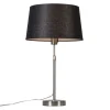 Tischleuchte Stahl mit Schirm schwarz 35 cm verstellbar - Parte