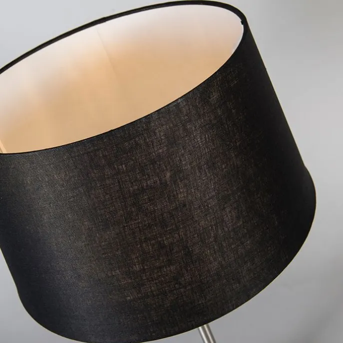Tischleuchte Stahl mit Schirm schwarz 35 cm verstellbar - Parte