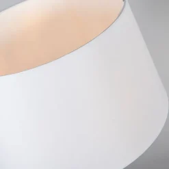 Tischleuchte Stahl mit Schirm weiß 35 cm verstellbar - Parte