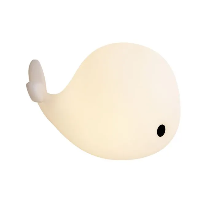 Tischleuchte Weiß 50cm inkl. LED Dimmbar IP54 Wiederaufladbar - Baby Whale
