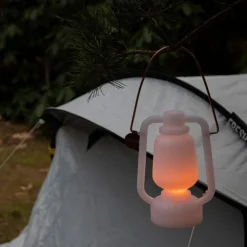 Tischleuchte weiß Flammeneffekt 22 cm - Storm Mini