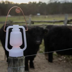 Tischleuchte weiß Flammeneffekt 22 cm - Storm Mini