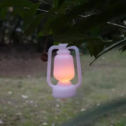 Tischleuchte weiß Flammeneffekt 22 cm - Storm Mini