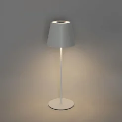 Tischleuchte weiß inkl. LED dimmbar und wiederaufladbar RGB IP54 - Murdock