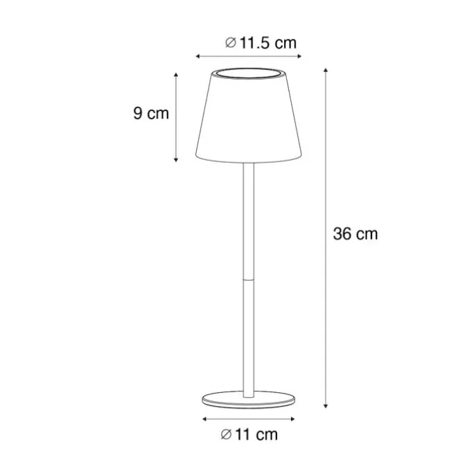 Tischleuchte weiß inkl. LED dimmbar und wiederaufladbar RGB IP54 - Murdock