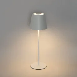 Tischleuchte weiß inkl. LED dimmbar und wiederaufladbar RGB IP54 - Murdock