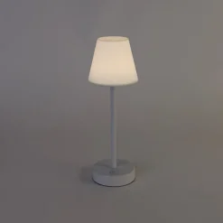 Tischleuchte weiß inkl. LED wiederaufladbar mit Touchdimmer - Renata