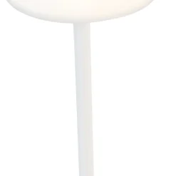 Tischleuchte weiß inkl. LED wiederaufladbar mit Touchdimmer - Renata