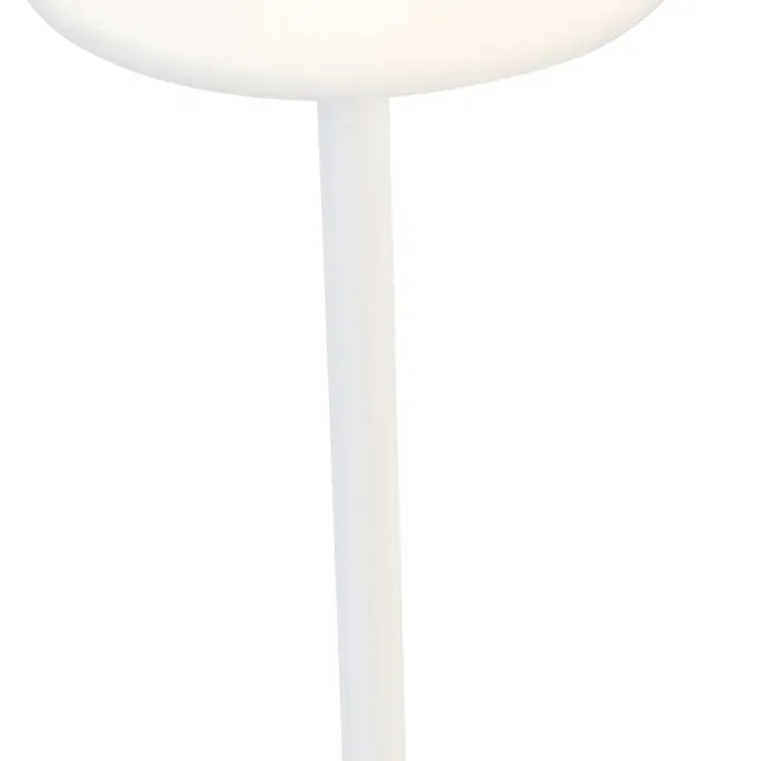 Tischleuchte weiß inkl. LED wiederaufladbar mit Touchdimmer - Renata