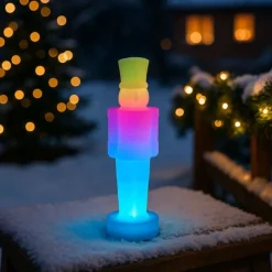 Tischleuchte Weiß inkl. LED Dimmbar und Wiederaufladbar RGBW-IC - Nutcracker