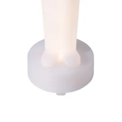 Tischleuchte Weiß inkl. LED Dimmbar und Wiederaufladbar RGBW-IC - Nutcracker