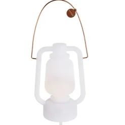 Tischleuchte weiß IP44 inkl. Bluetooth Lautsprecher - Storm Music