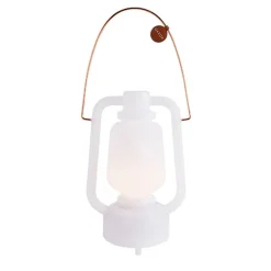 Tischleuchte weiß IP44 inkl. Bluetooth Lautsprecher - Storm Music