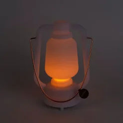 Tischleuchte weiß IP44 inkl. Bluetooth Lautsprecher - Storm Music