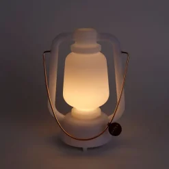 Tischleuchte weiß IP44 inkl. Bluetooth Lautsprecher - Storm Music