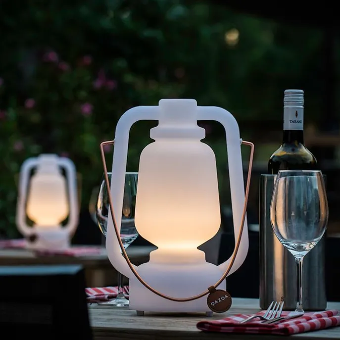 Tischleuchte weiß IP44 inkl. Bluetooth Lautsprecher - Storm Music