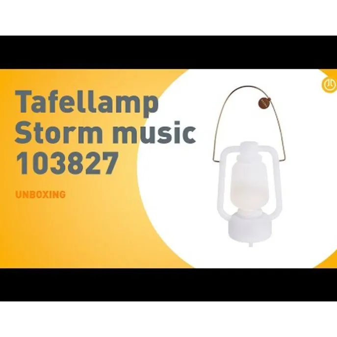 Tischleuchte weiß IP44 inkl. Bluetooth Lautsprecher - Storm Music