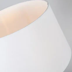 Tischleuchte weiß mit Schirm weiß 35 cm verstellbar - Parte