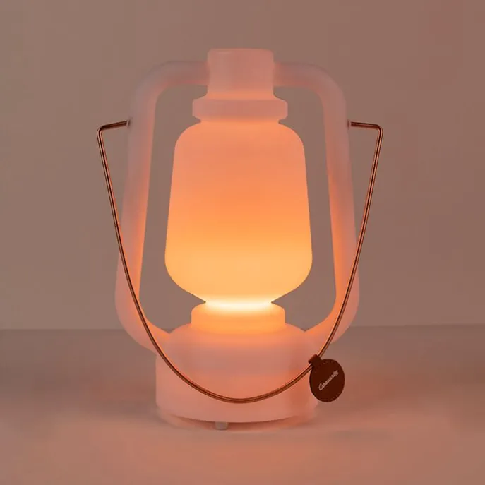 Tischleuchte wiederaufladbar 30 cm IP44 weiß - Storm Small